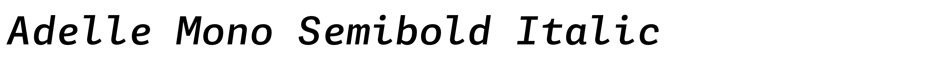 Adelle Mono Semibold Italic